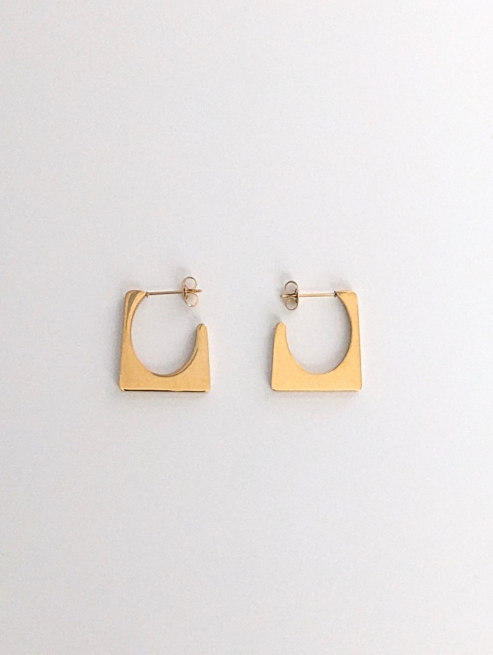 Gold-Tone Square Earrings